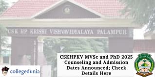 CSKHPKV MVSc and PhD 2025 Counseling and Admission Dates Announced; Check Details Here